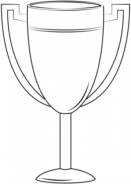Trophy coloring page image