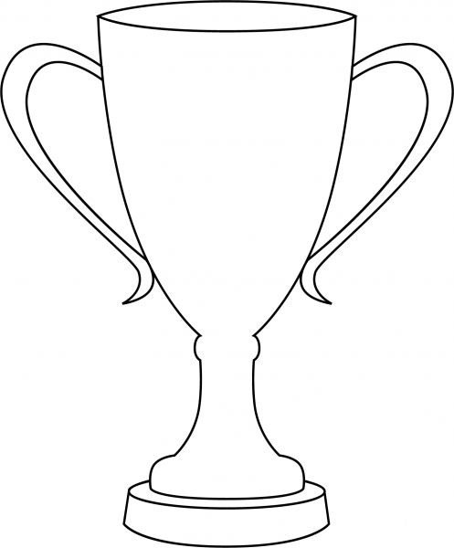 Trophy coloring page image