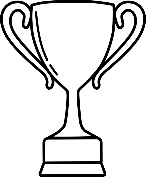 Trophy coloring page image