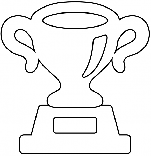 Trophy Emoji coloring page image