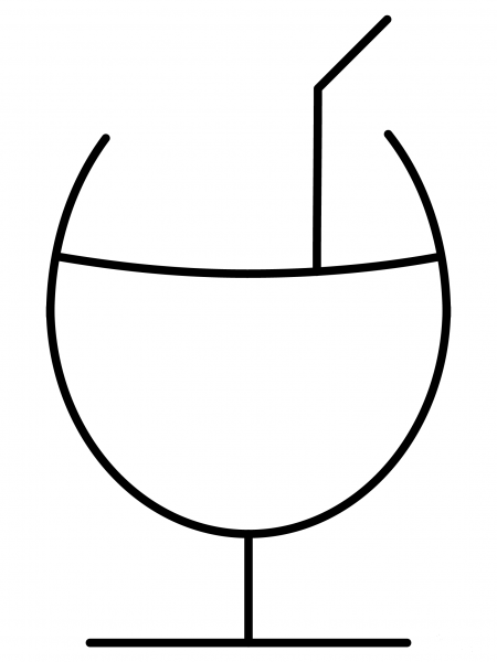 Tropical Drink Emoji coloring page image