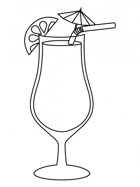 Tropical Drink Emoji coloring page - ColouringPages