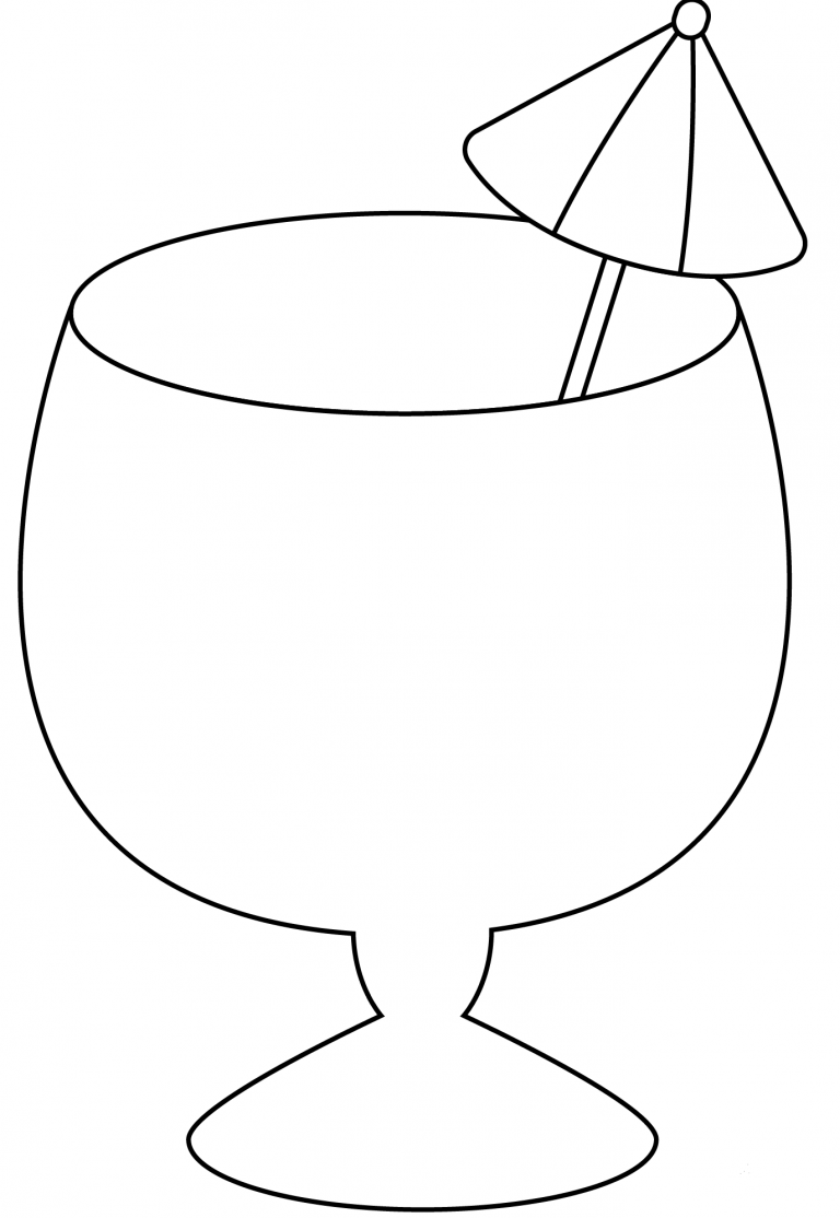 Tropical Drink Glass Emoji coloring page ColouringPages