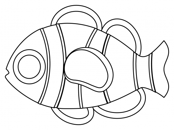 Tropical Fish coloring page image