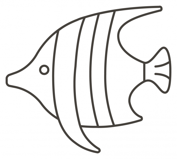 Tropical Fish coloring page image