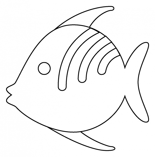 Tropical Fish Emoji coloring page image
