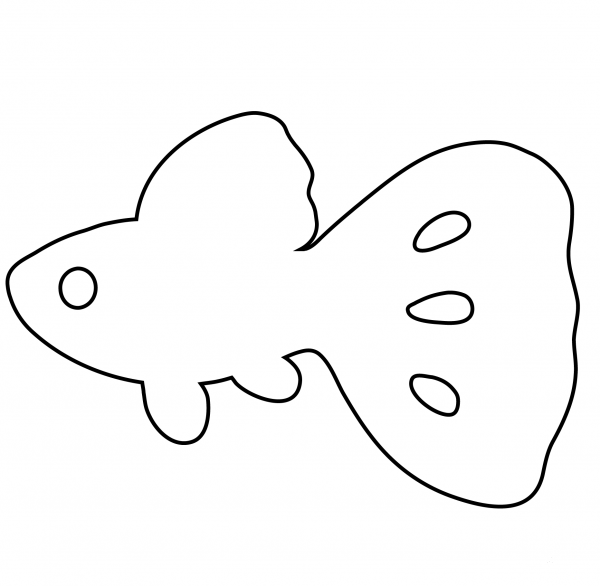 Tropical Fish Emoji coloring page image