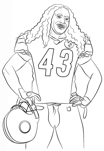Troy Polamalu coloring page image