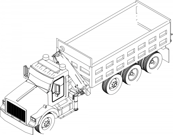 Truck coloring page image