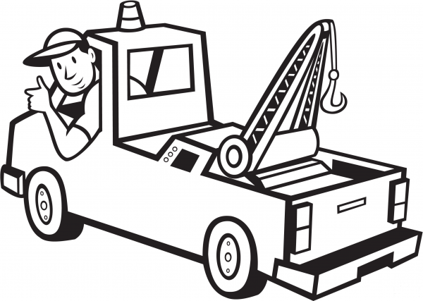 Truck Driver coloring page image