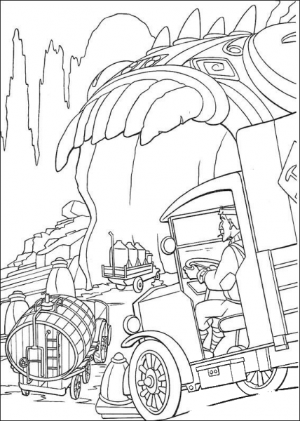 Trucks coloring page image