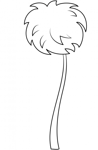 Truffula Tree coloring page image