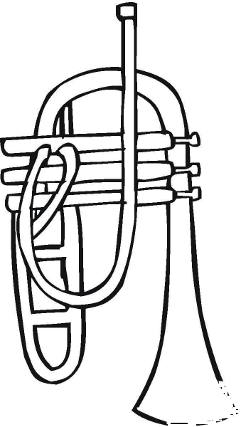 Trumpet  coloring page image