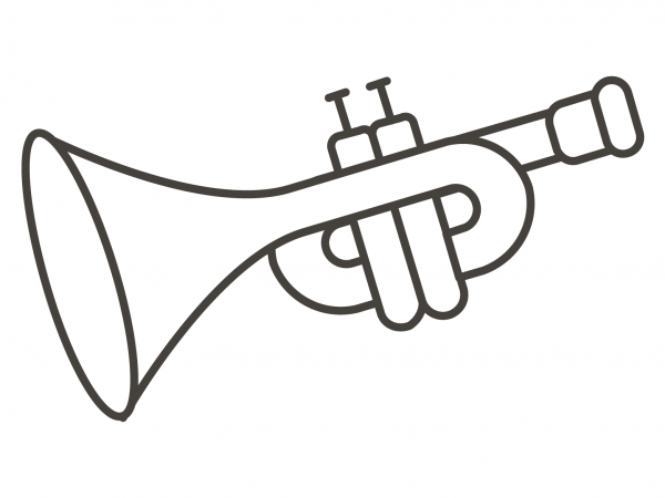 Trumpet coloring page image