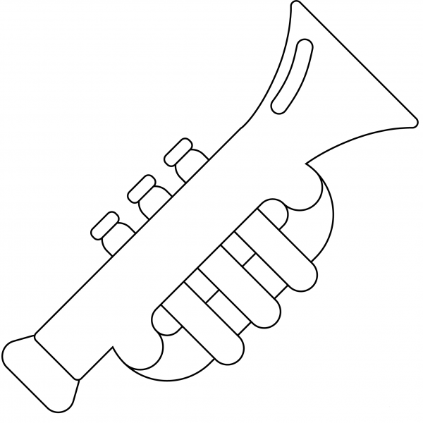 Trumpet Emoji coloring page image
