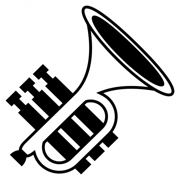 Trumpet Emoji coloring page image