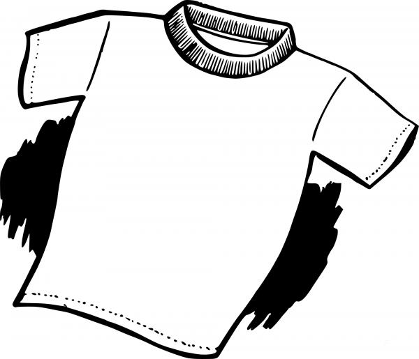 Tshirt coloring page image