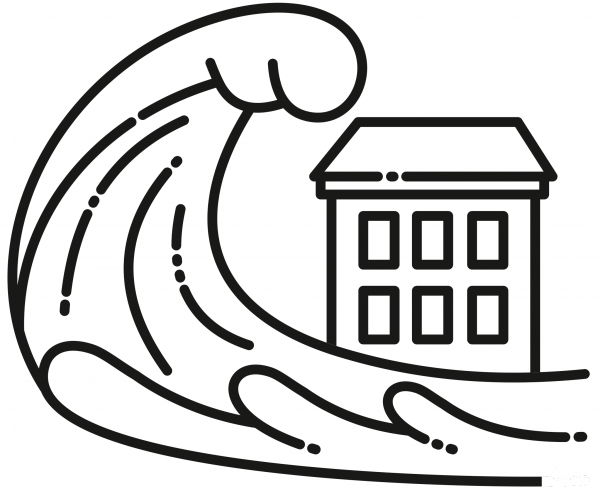 Tsunami coloring page image