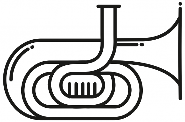 Tuba coloring page image