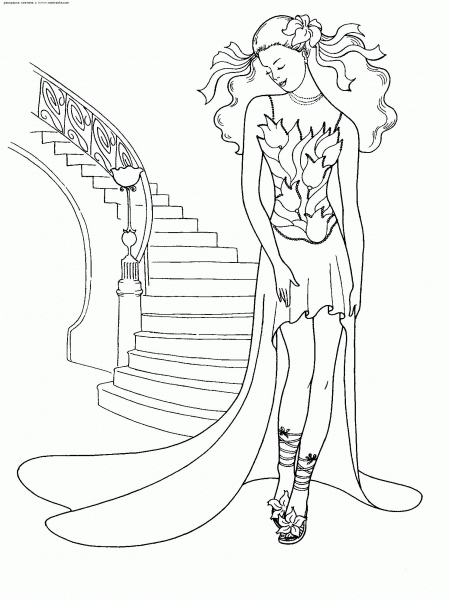 Tulip Dress coloring page image