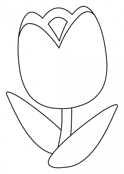 Tulip Emoji coloring page image
