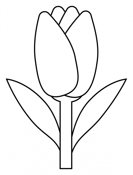 Tulip Emoji coloring page image