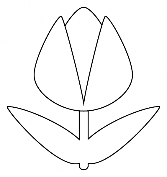 Tulip Emoji coloring page image