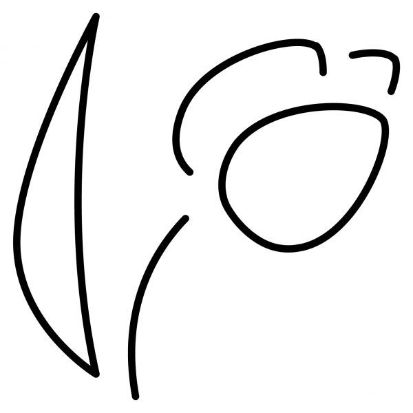 Tulip Emoji coloring page image