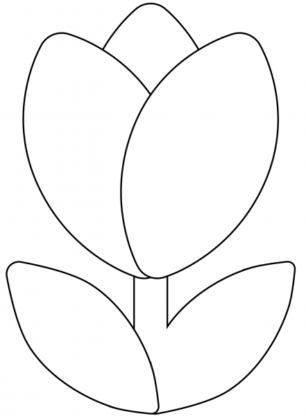 Tulip Emoji coloring page image