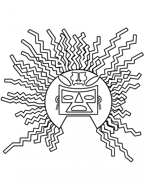 Tumaco La Tolita coloring page image