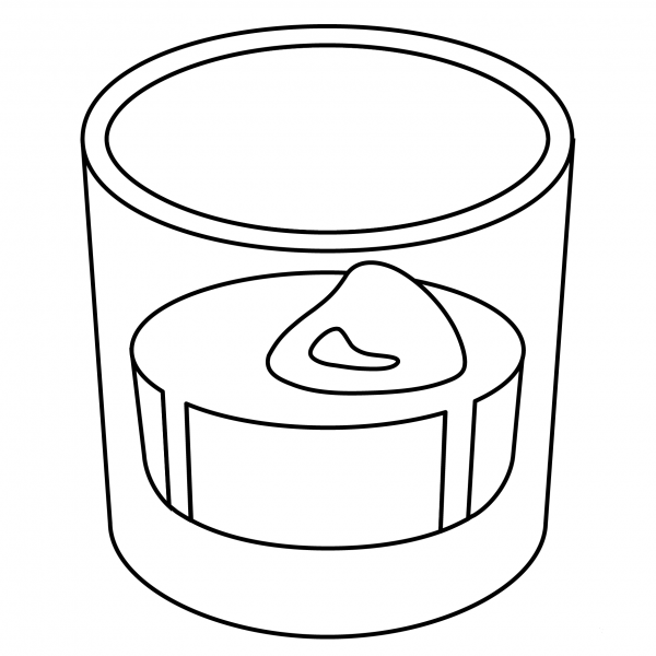 Tumbler Glass Emoji coloring page image