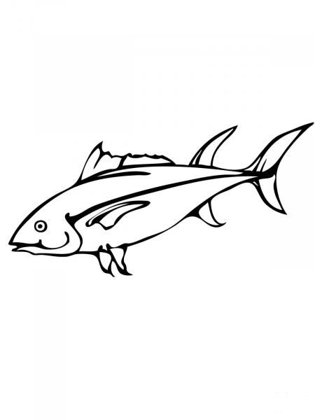 Tuna coloring page image