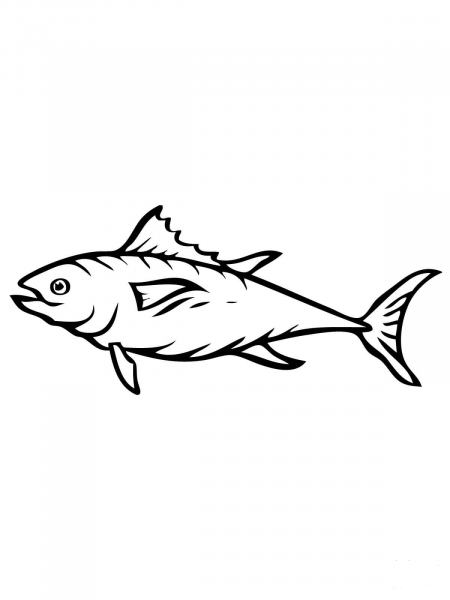 Tuna Fish coloring page image