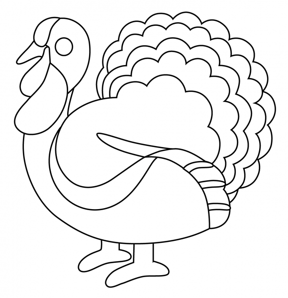 Turkey Emoji coloring page image