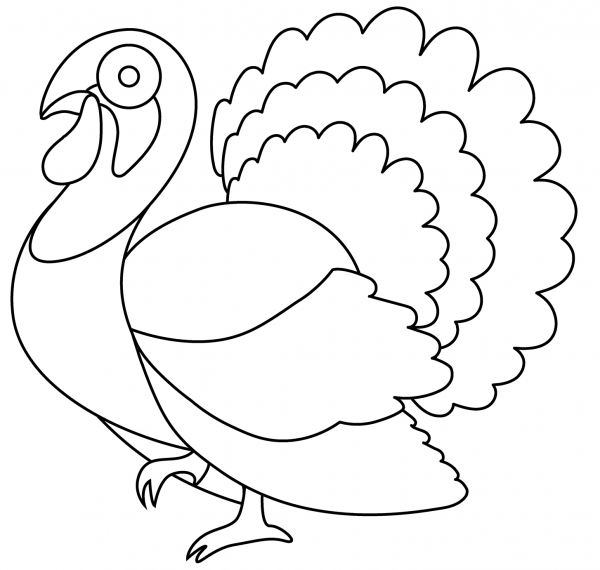 Turkey Emoji coloring page image