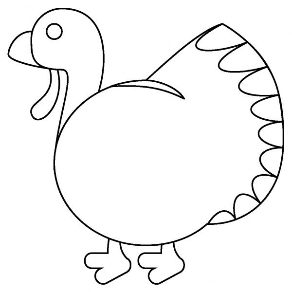 Turkey Emoji coloring page image