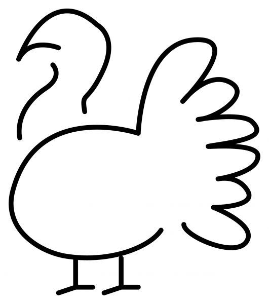 Turkey Emoji coloring page image