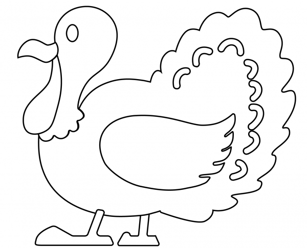 Turkey Emoji coloring page image