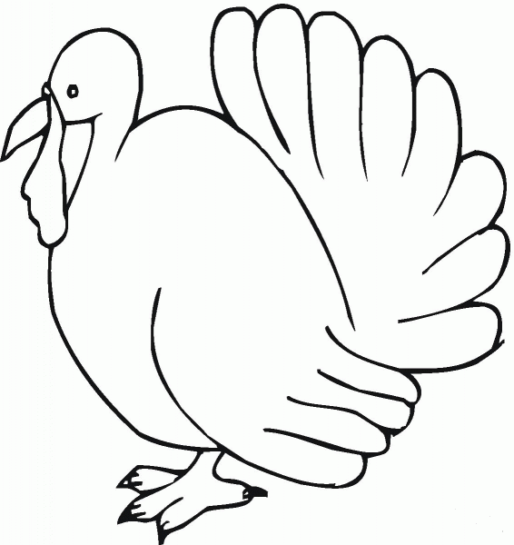 Turkey Outline coloring page image