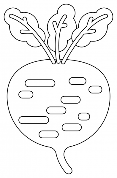 Turnip coloring page image