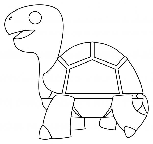Turtle coloring page image