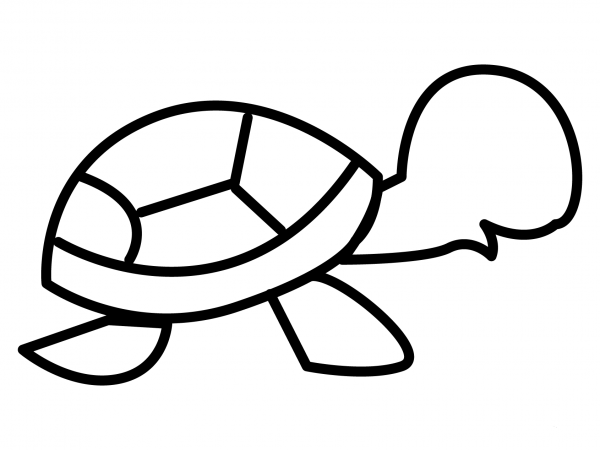 Turtle Emoji coloring page image