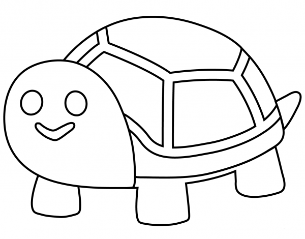 Turtle Emoji coloring page image
