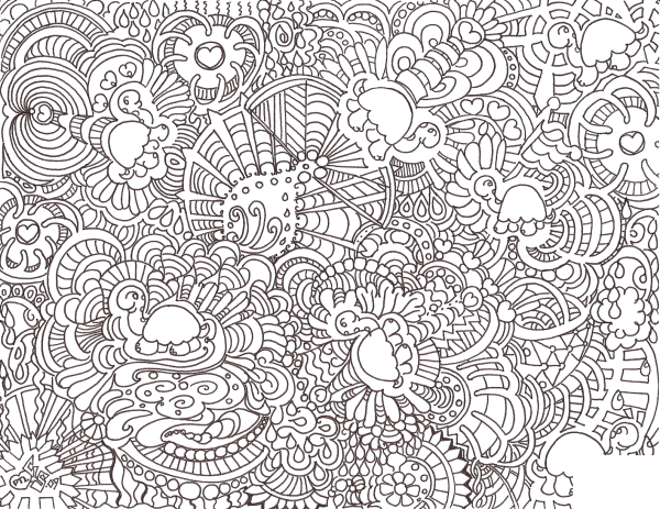 Turtle Sweet Symphony Doodle coloring page image