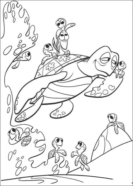 Turtles coloring page image