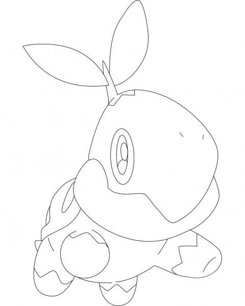 Turtwig coloring page image