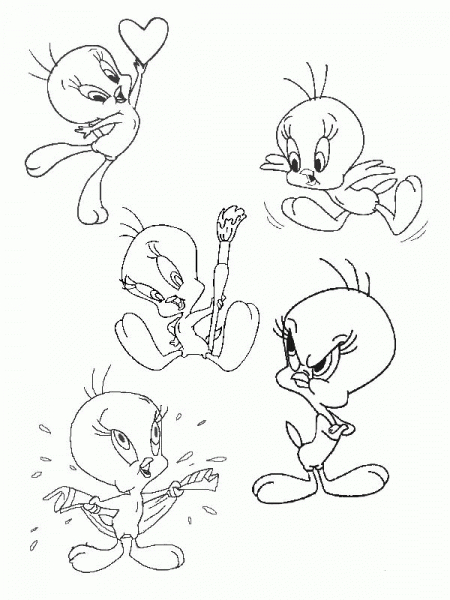 Tweety Looney Tunes coloring page image