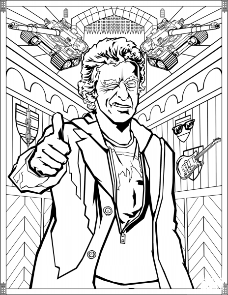 Twelfth Doctor coloring page image