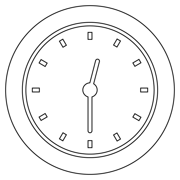 Twelve Thirty Emoji coloring page image