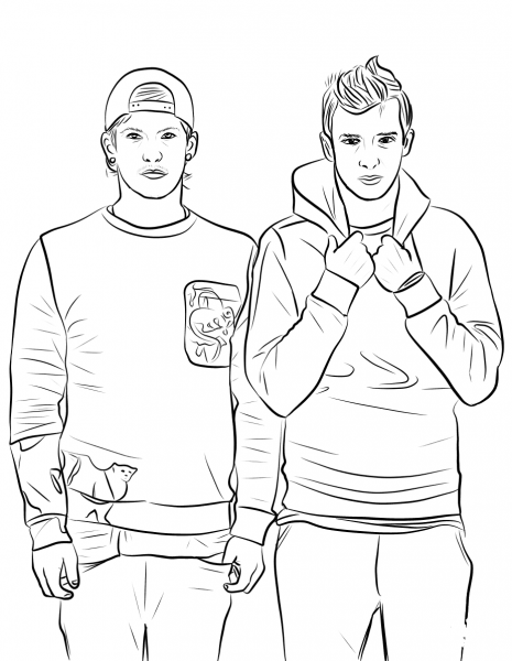 Twenty One Pilots coloring page image
